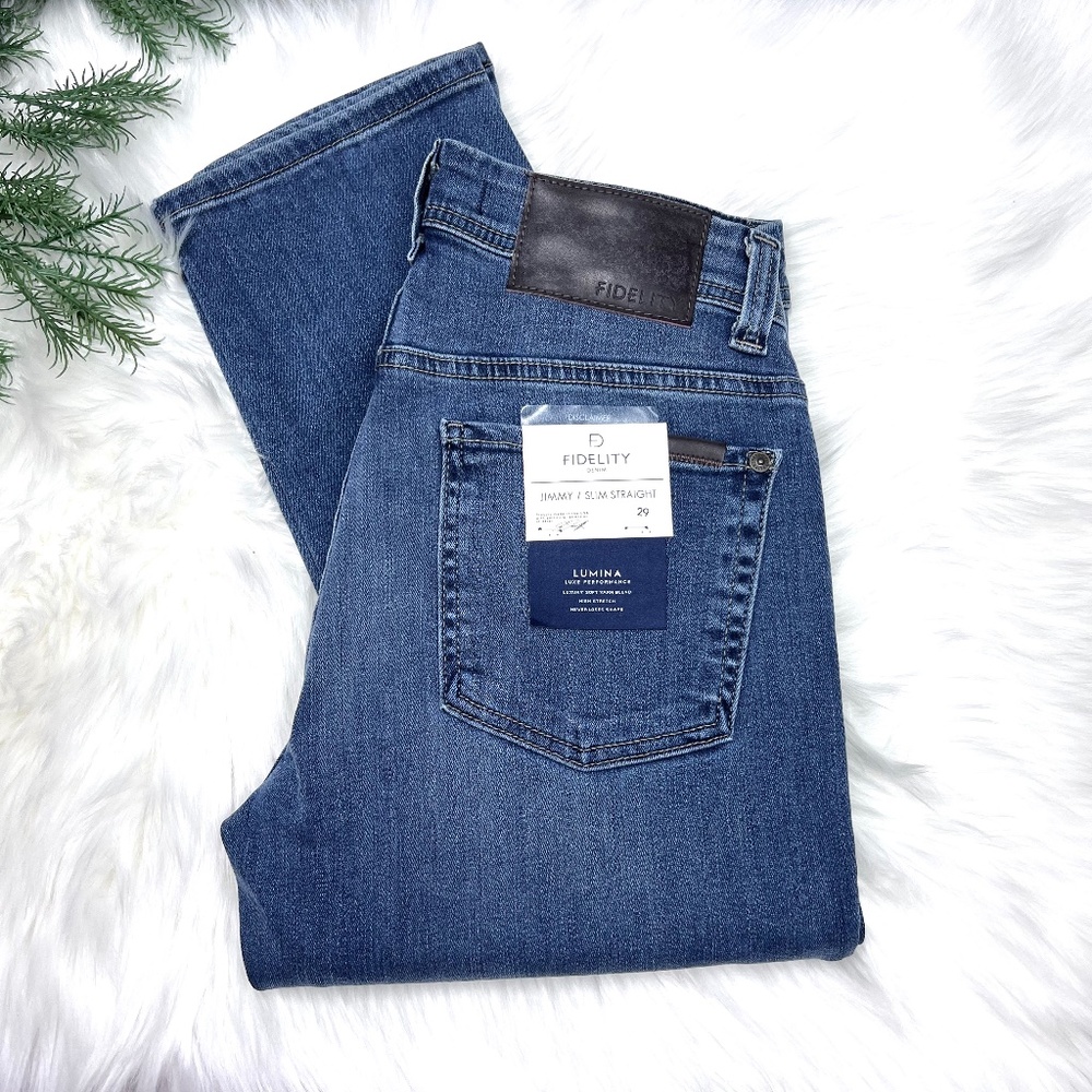🚫SOLD! NWT🤩 |•FIDELITY DENIM•| Nordstrom Jimmy Slim Straight Leg Jeans - Picture 1 of 16
